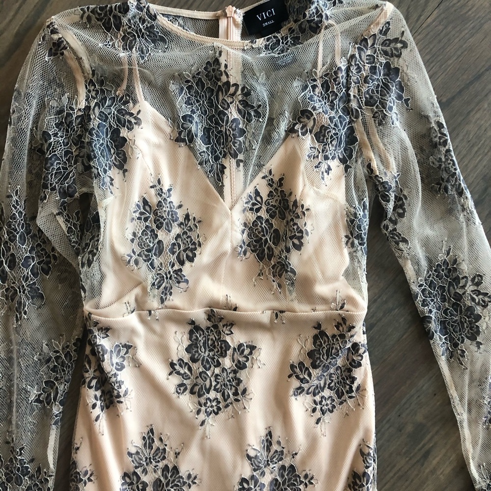 Vici Pink and Black Floral Dress - Picture 9 of 10